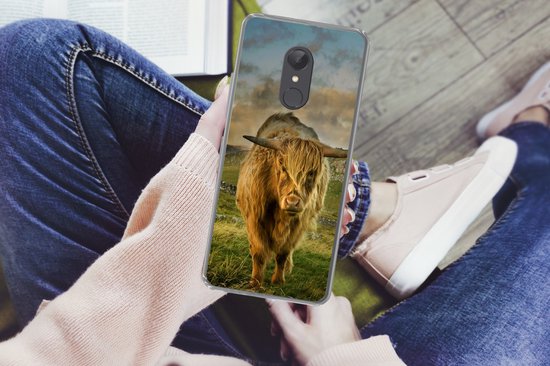 Convient pour la coque Xiaomi Redmi 5 - Highlander écossais - Herbe - Berg - Coque de téléphone en Siliconen