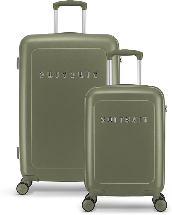 SUITSUIT Natura Set de valises 2 pièces - 55 + 76 cm - 115L - Olive