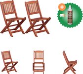 vidaXL Chaises de salle à manger pour enfants 2 pcs Chaise de jardin en bois d'eucalyptus massif avec nettoyant et assainisseur pour bois
