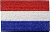 De Nederlandse vlag geborduurde patch om op te strijken/naaien