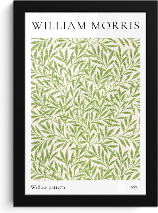 Fotolijst inclusief poster - Posterlijst 20x30 cm - Posters - William Morris - Willow pattern - Abstract - Natuur - Foto in lijst decoratie - Wanddecoratie woonkamer - Muurdecoratie slaapkamer