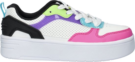 Skechers Court High - Classic Crush Unisex Sneakers - Wit/Zwart/Multicolour - Maat 28