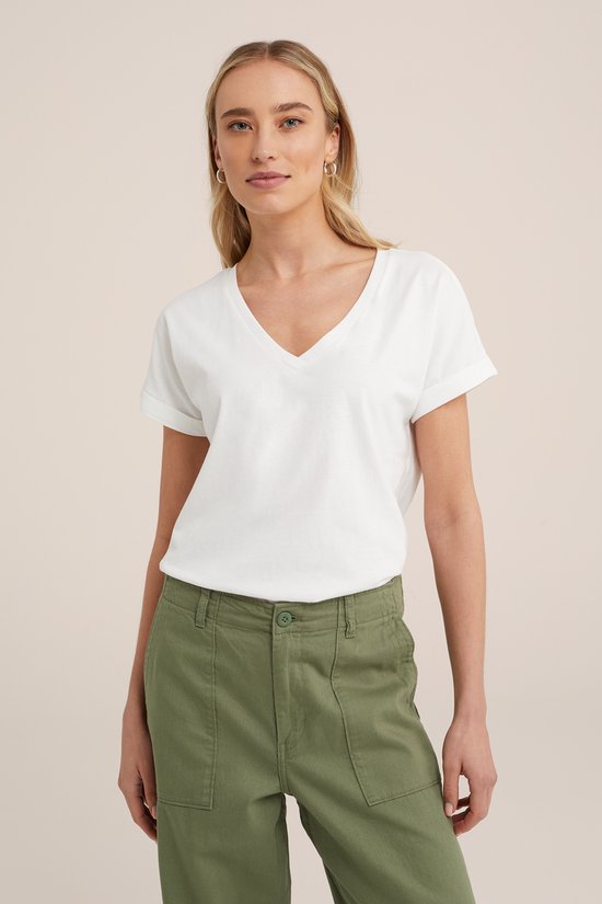WE Fashion Dames T-shirt met V-hals