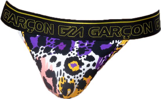 Garçon Purple Jaguar Thong - MAAT M - Heren Ondergoed - String voor Man - Mannen String
