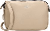 Charm London New York Schoudertas Dames - Handtas met verstelbare en afneembare schouderband - Tas van Imitatieleder - Taupe
