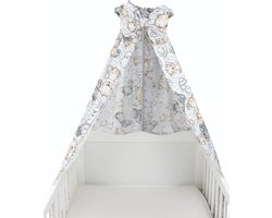 Product: Baby Hemeltje Bedhemel met Strik, Safari, ca. 160x240 cm, van het merk