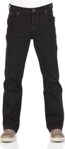 Wrangler Heren Jeans Broeken Texas regular/straight Fit Zwart 36W / 32L Volwassenen