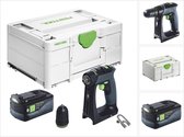 Festool CXS 18 accuboormachine 18 V 40 Nm borstelloos + 1x accu 5.0 Ah + systainer - zonder oplader