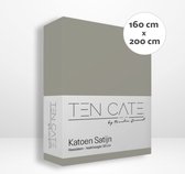 Hoeslaken 100% satin de coton Ten Cate - 160x200 - Grijs