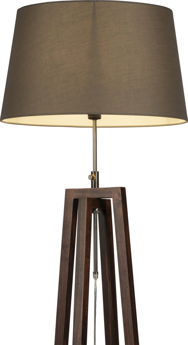 Lumidora Vloerlamp 31343 - LILLE - E27 - Grijs - Bruin - Hout - ⌀ 45 cm