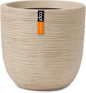 Capi Europe - Pot de fleurs sphère Waste Rib NL - 43x41 - Terrazzo Beige - Pour usage intérieur et extérieur - KTBR933