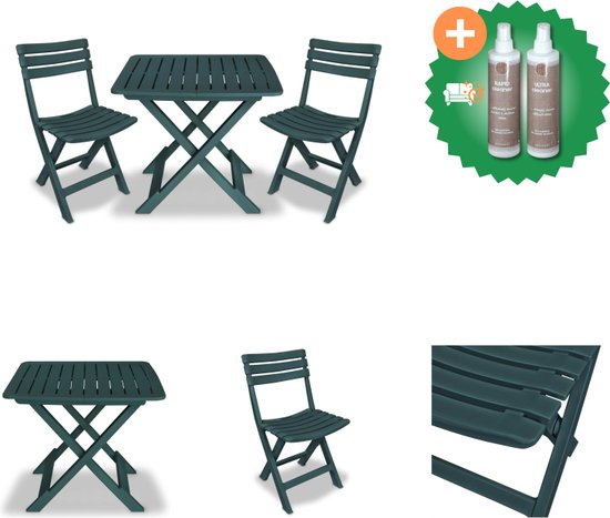 AXI Amélie 3-delige Mozaïek Bistroset Blauw/geel – Mediterrane stijl - Metalen frame