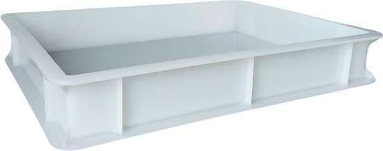 Caisse à pâte pour pâte à pizza - Récipient à pâte à Pizza - Récipient à boules de pizza 40x30x7cm blanc