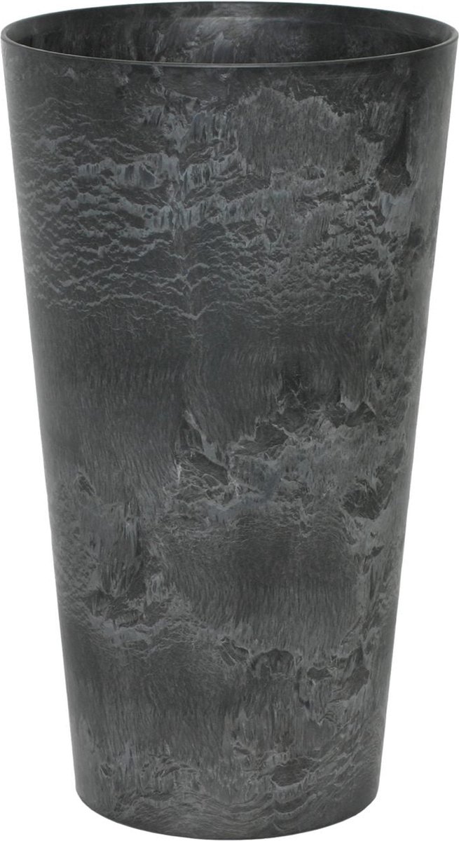 Artstone - Vaas Claire - 42x90 - Zwart - Bloempot voor binnen en buiten - Met drainagesysteem