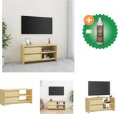 vidaXL Tv-meubel 80x31x39 cm massief grenenhout - Kast - Inclusief Houtreiniger en verfrisser