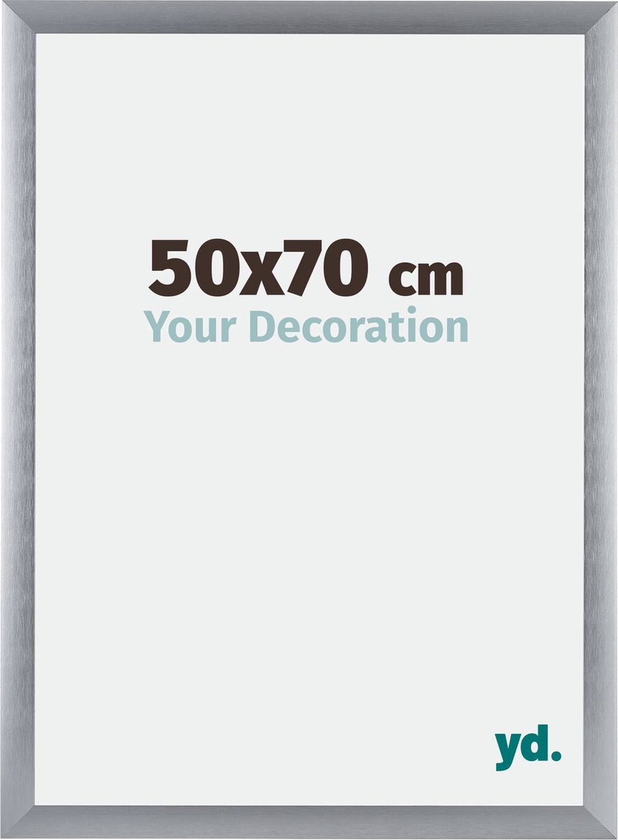 yd. Your Decoration - Fotolijst 50x70 cm - Aluminium - Zilver Geborsteld - Tucson