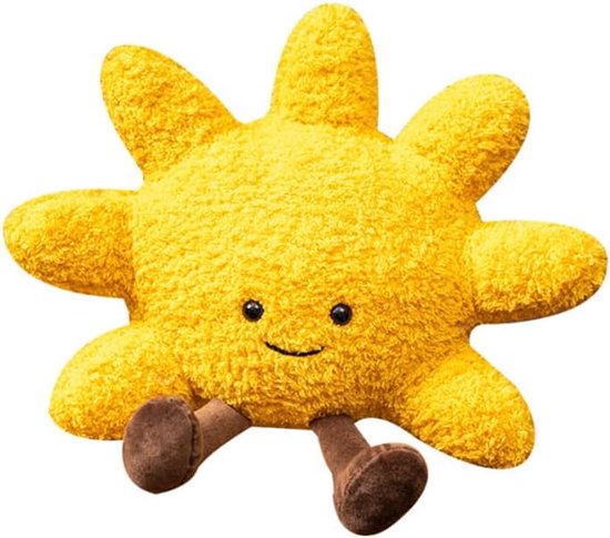 Foto: Smiley pluche zonnekussen bloemvormig kussen bloemvormig stoelkussen vloerkussen cartoon weerspeelgoed zon pluche pop kinderkamer thuis bank decoratie 31 cm