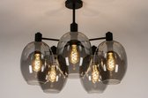 Lumidora Plafondlamp 73952 - Plafonniere - DRUP - 5 Lichts - E27 - Zwart - Grijs - Metaal - ⌀ 70 cm