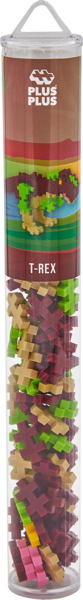 Plus-Plus Tube T-Rex Dinosaurus 100 delige bouwset - 4200 - Bouwspeelgoed - Constructiespeelgoed - Set met bouwstenen - Vanaf 5 jaar — afbeelding 2