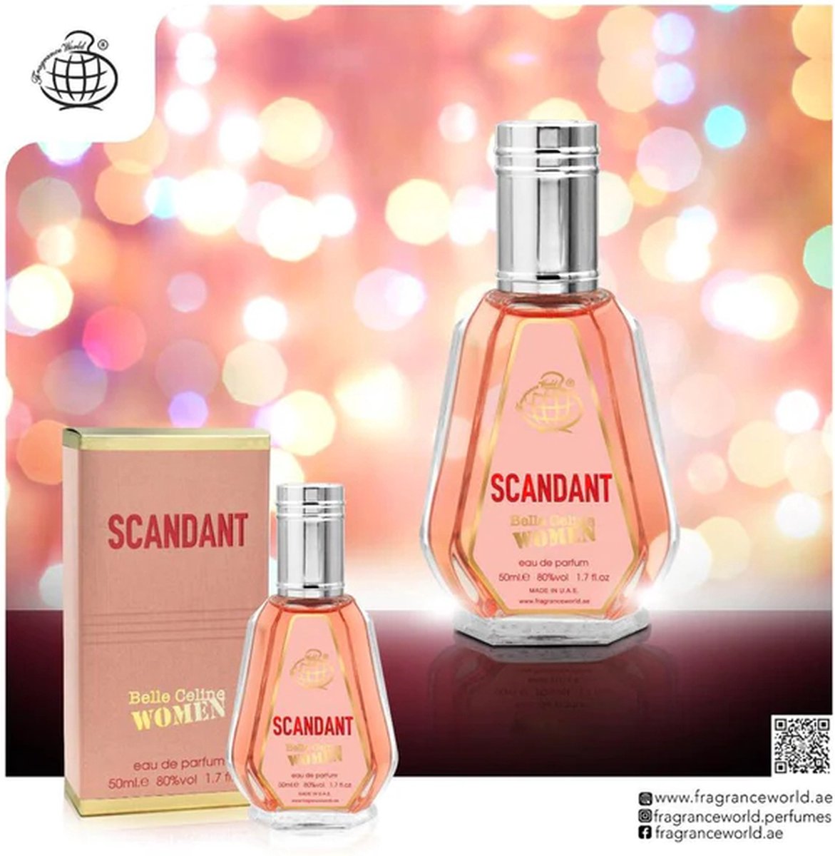Goedkoopste SCANDANT BELLE CELINE WOMAN 50ML - FRAGRANCE WORLD EAU DE PARFUM