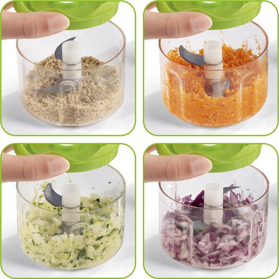 Euro Cuisine MCG20GR Hachoir Électrique Rechargeable USB – Bol Verre Vert