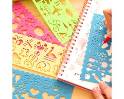 foto van 4 Stuks - Cartoon Tekensjablonen - Tekenen & Kleuren - Tekensjabloon - Hobby & Creativiteit - Teken Sjablonen - LOUZIR