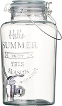 Point-Virgule - Distributeur de boissons - Robinet Limonade Hello Summer - Avec robinet - Transparent - 3L