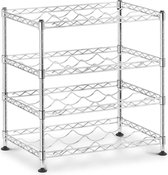 Royal Catering Metalen wijnrek - 45 x 30 x 45 cm - 200 kg - zilver