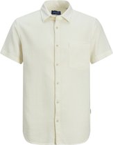 Jack & Jones Overhemd Jortampa Dobby Shirt Ss 12251801 Cloud Dancer Mannen Maat - M