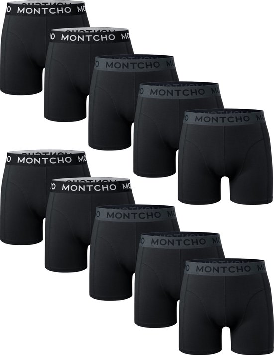 MONTCHO - Série Dazzle - Boxers pour hommes - Sous-vêtements hommes - Boxers - Sous-vêtements pour hommes - Lot de 10 - Boxers Premium Mix - Midnight Core - Hommes - Taille S
