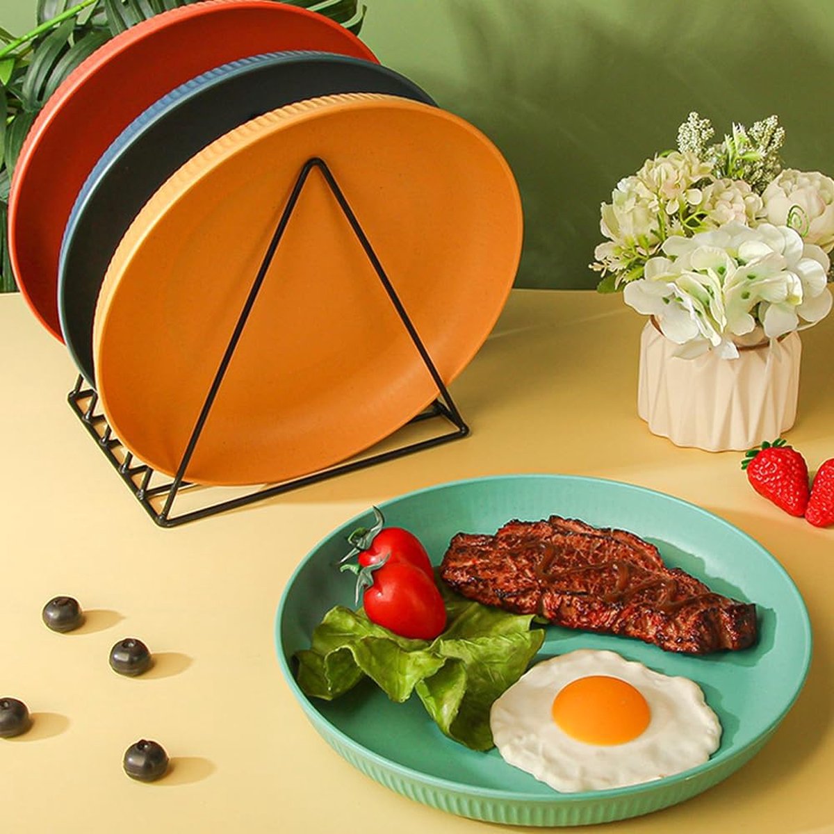 Tupperware Picknickborden, set van 4, herbruikbare lunchborden voor