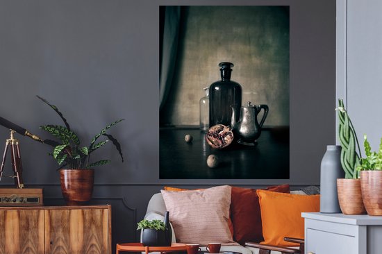 Stickers muraux - Film autocollant - Nature morte - Bouteille - Fruits - 90x120 cm - Film adhésif - Stickers muraux Chambre d'enfant - Papier peint autocollant - Papier peint autocollant - Film autocollant