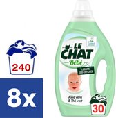Le Chat Baby Vloeibaar Wasmiddel Aloë Vera - 8 x 1.5 l (240 wasbeurten)