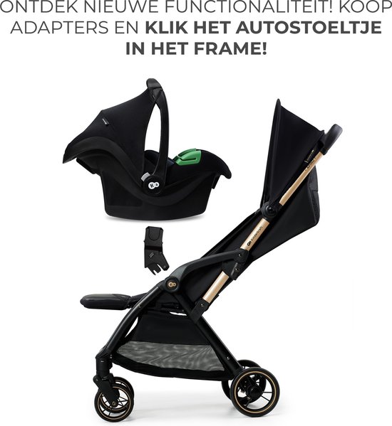 Kinderkraft APINO - Kinderwagen - Automatisch opvouwbaar, Lichtgewicht (7,5 kg), Geschikt tot 24 kg, 4-Positie Rugleuning, Grote Onderdelen, Ideaal voor Stad en Reizen, Regelbare Voetsteun, 5-Punts Veiligheidsgordel, Ventilatiepaneel - Dune Beige van Kinderkraft — afbeelding 2
