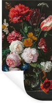Muurstickers - Sticker Folie - Stilleven met bloemen in een glazen vaas - Schilderij van Jan Davidsz. de Heem - 60x120 cm - Plakfolie - Muurstickers Kinderkamer - Zelfklevend Behang - Zelfklevend behangpapier - Stickerfolie