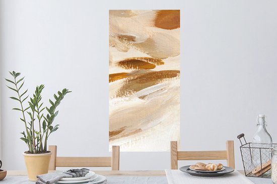 Stickers muraux - Film autocollant - Peinture - Beige - Wit - 40x80 cm - Film adhésif - Stickers muraux Chambre d'enfant - Papier peint autocollant - Papier peint autocollant - Film autocollant