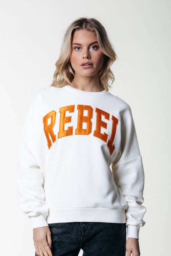 Sweat-shirt Colourful Rebel Rebel Patch à épaules tombantes - XXL