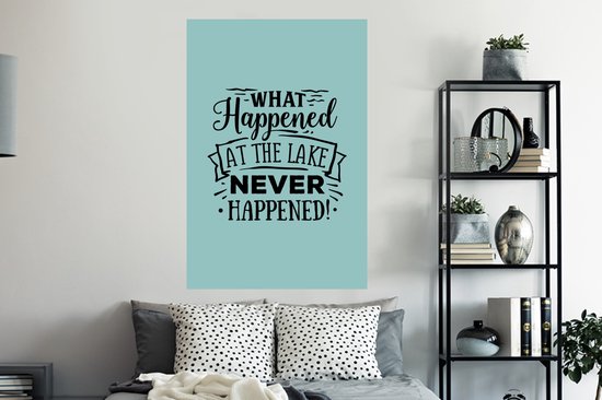 Stickers muraux - Proverbes - Été - Lac - 80x120 cm - Feuille adhésive