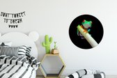 WallCircle - Cercle Mural - Cercle Mural - Grenouille - Animaux - Végétal - Aluminium - Dibond - 60x60 cm - Intérieur et Extérieur