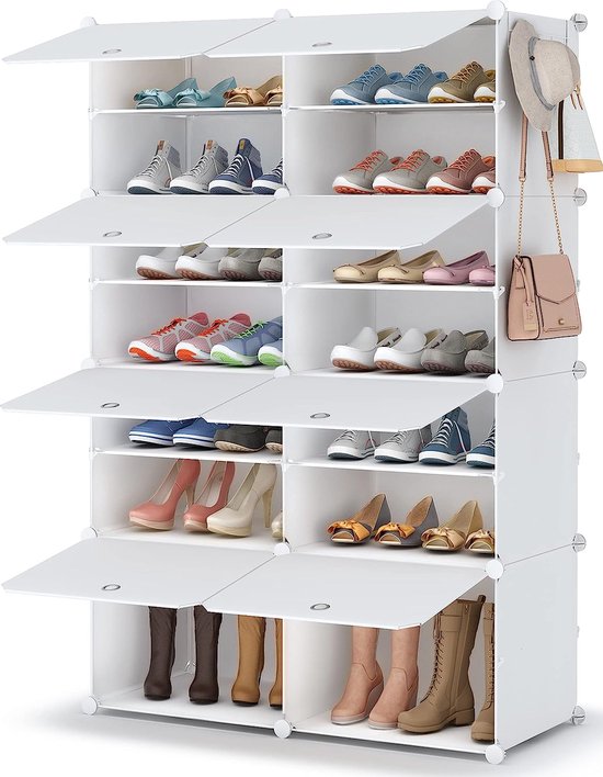 Schoenenkast,7 niveaus voor 28 paar schoenen