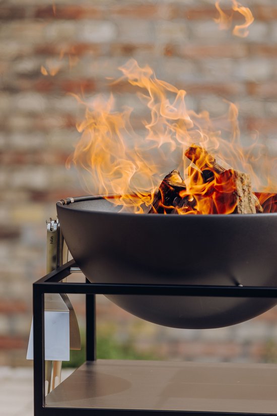 Höfats - Fire Kitchen Buitenkeuken met Bowl 57 Vuurschaal - Staal - Zwart van Höfats — afbeelding 2