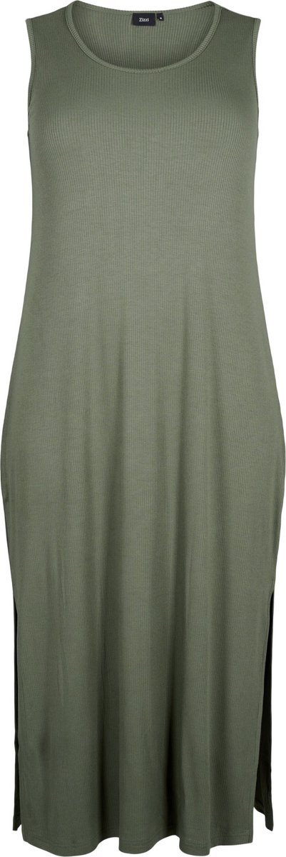 ZIZZI VCARLY, S/L, 7/8 DRESS Dames Jurk - Green - Maat S (42-44)