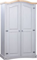 vidaXL-Kledingkast-2-deuren-Mexicaans-grenenhout-Corona-stijl-grijs