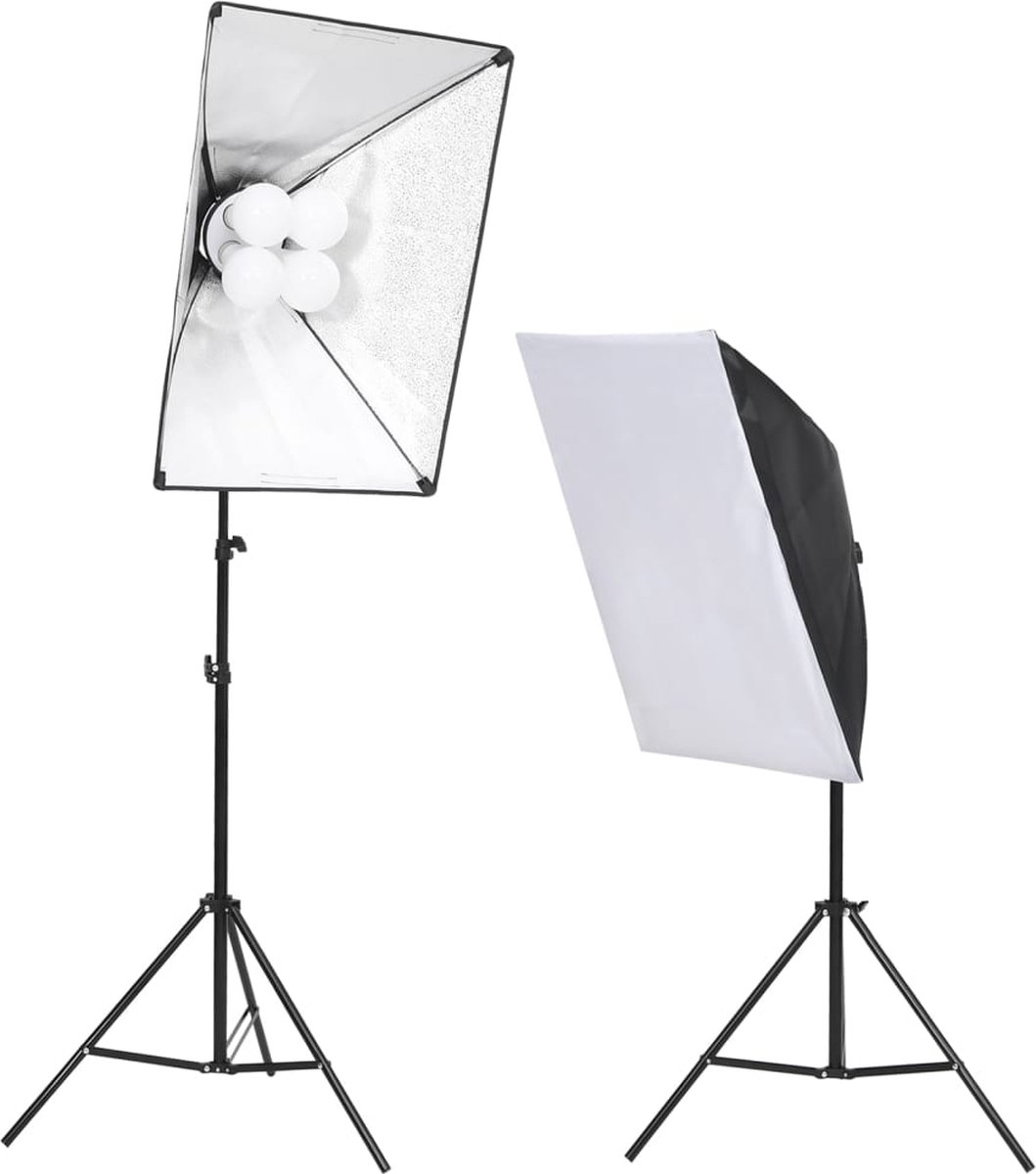 vidaXL Softbox Set - 50x70 cm - Profesioneel - 2x Softbox - 8x LED-lamp - Fotostudio Set
