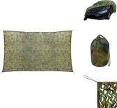 vidaXL Camouflage Net - 3 x 8 m - Waterafstotend - Corrosiebestendig - Schimmelwerend - Groen - Tarp