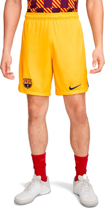 Nike Fc Barcelona 2023/24 4th Sportbroek Heren Geel Maat S