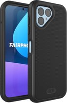 Geschikt voor Fairphone 5 - stevig- dubbellaags schokbestendig Hoesje - Zwart