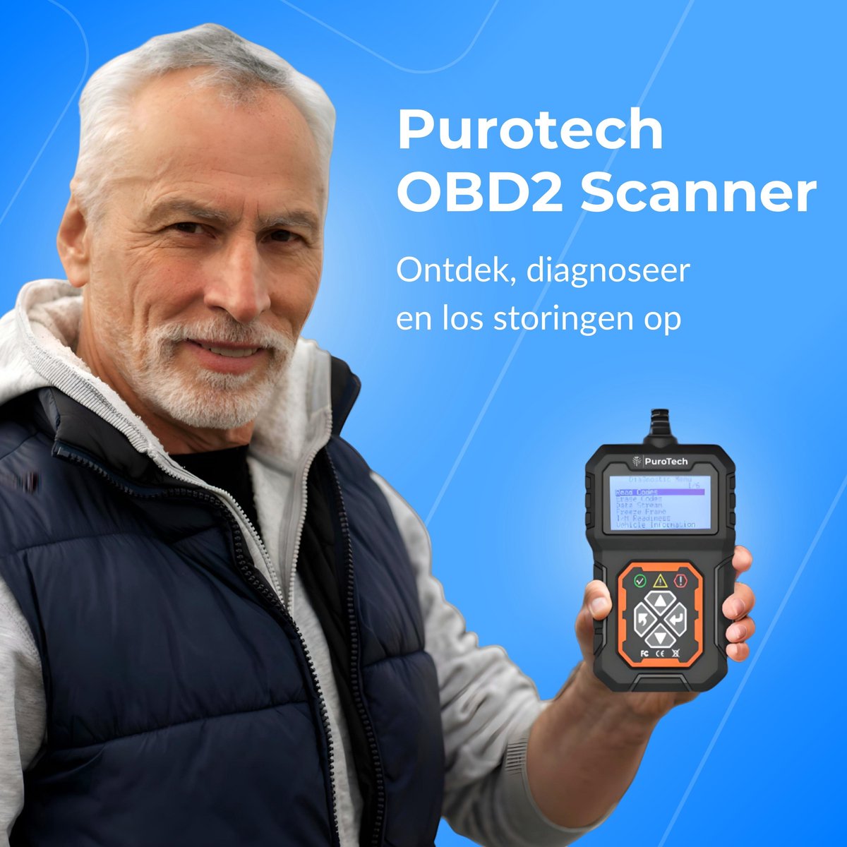 PuroTech OBD2 Scanner - OBD - Diagnosecomputer - Storing Verwijderen - Uitleesapparatuur – Auto Accessoires - Auto Uitlezen - Diagnose apparatuur voor auto's - Motorstoring - Nederlandse Handleiding thumbnail 4