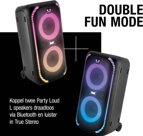 Fresh 'n Rebel Party Speaker Large - 12 uur draadloze speelduur - lichtshow - met Trolley van Fresh ‘n Rebel — afbeelding 4