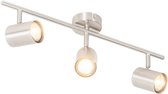 QAZQA jeana - Spot de plafond moderne | Petit spot | Spot en saillie - 3 lumières - L 505 mm - Acier - Séjour | Chambre à coucher | Cuisine